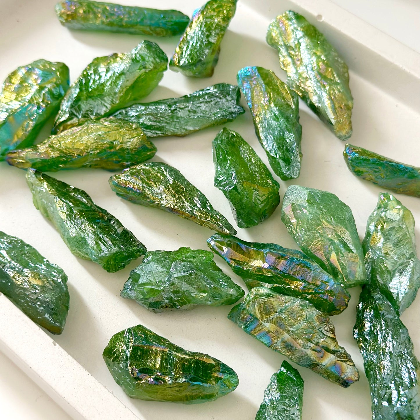 Green Aura Quartz Points