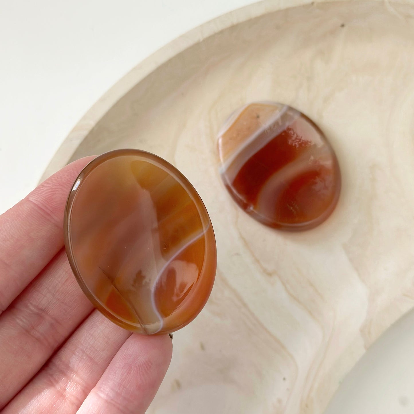 Carnelian Worry Stone - 4.5cm