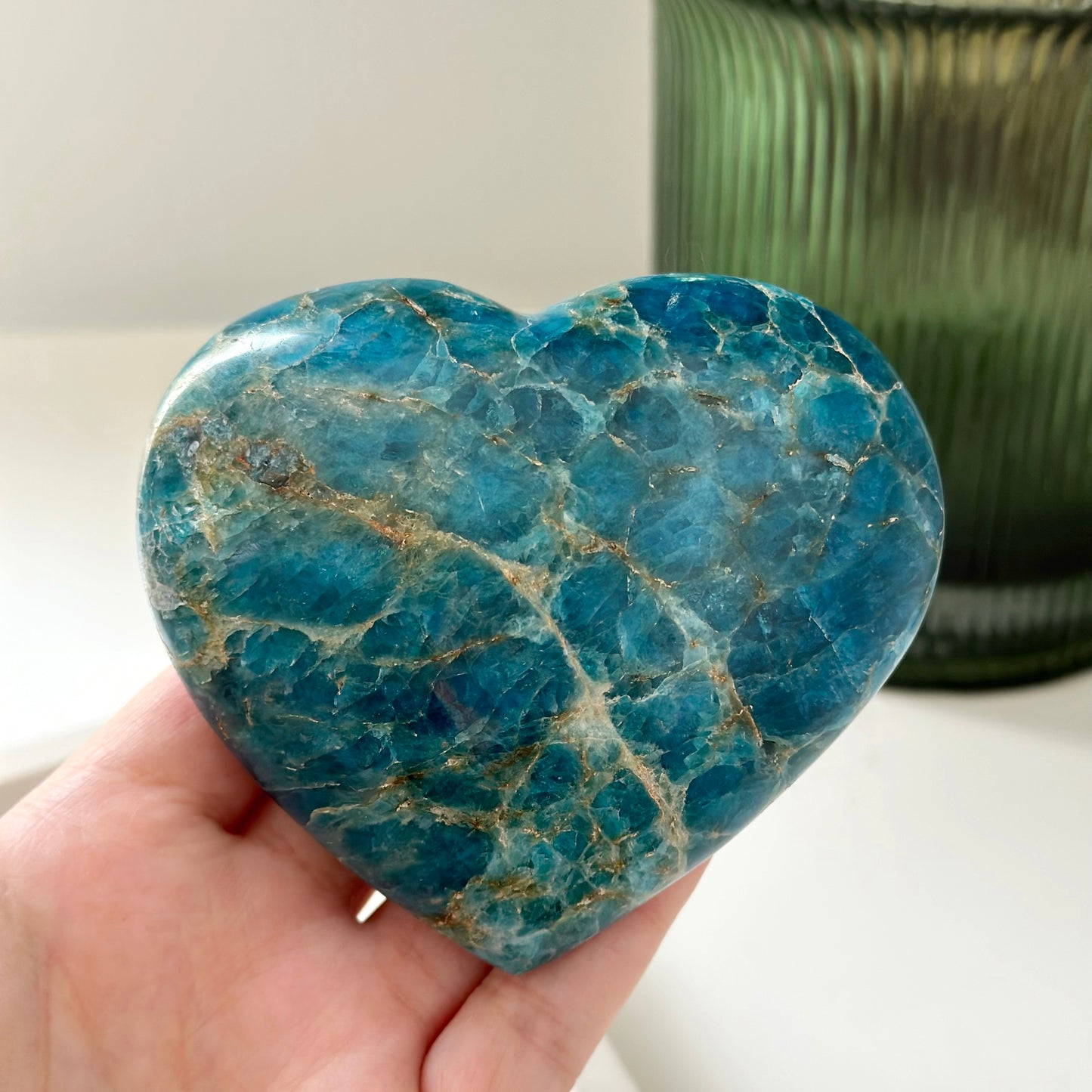 Blue Apatite Heart 453g