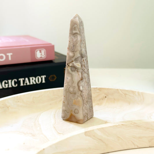 Crazy Lace Agate Obelisk