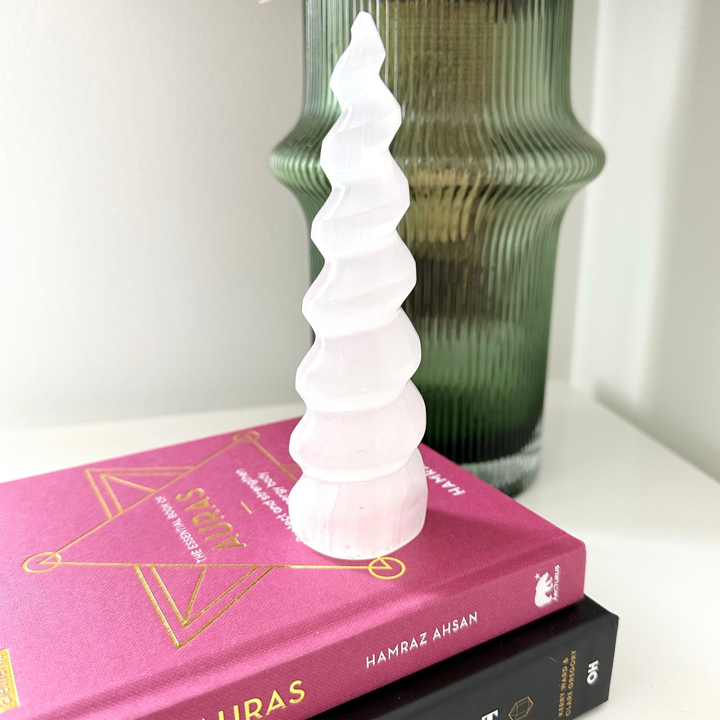 Selenite Spiral Tower -15cm