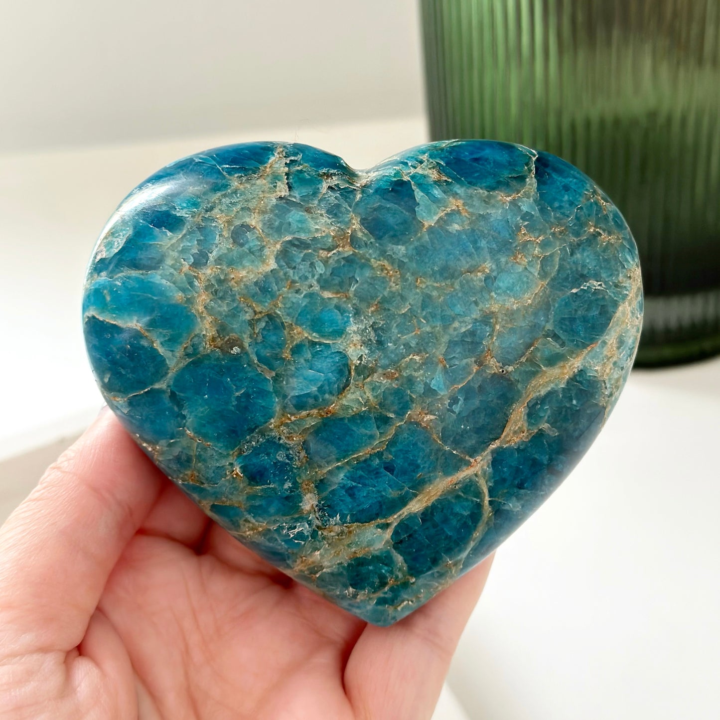 Blue Apatite Heart 453g