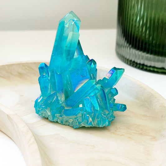 Aqua Aura Quartz Cluster