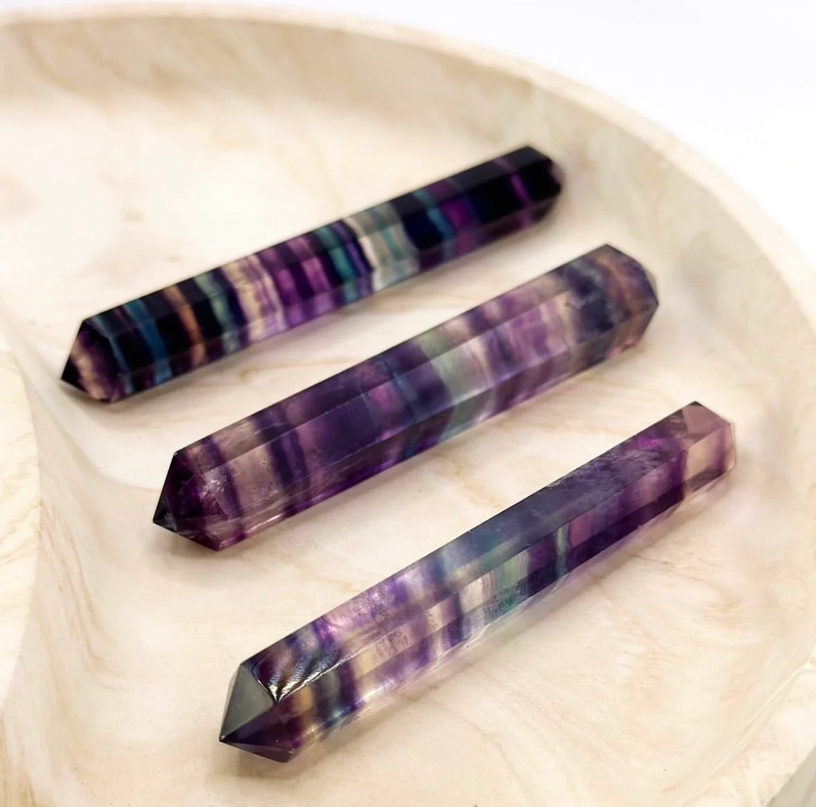 Rainbow Fluorite Double Terminated Point