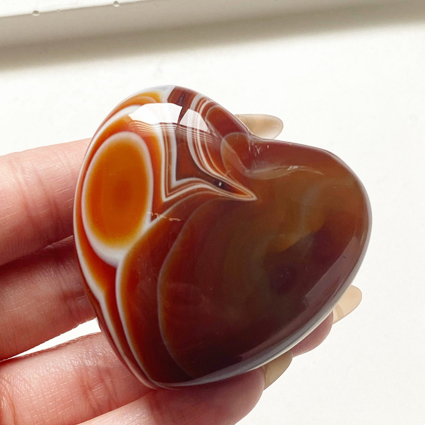 Carnelian Banded Heart