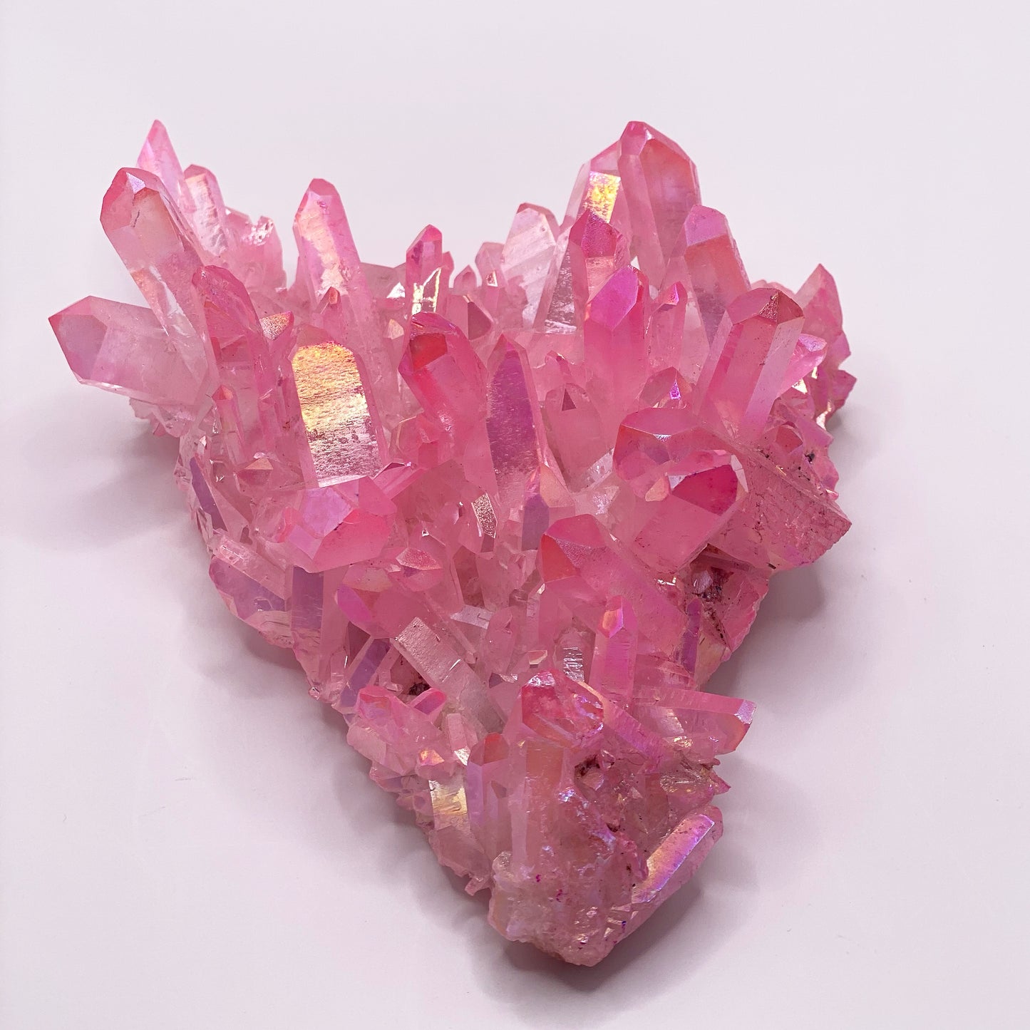 Pink Aura Quartz Cluster