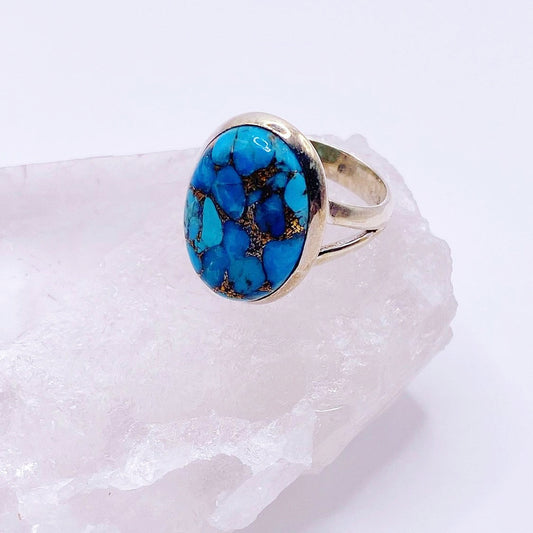 Turquoise Oval Ring - Size 7