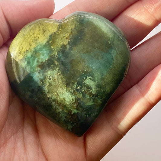 Moss Agate Heart