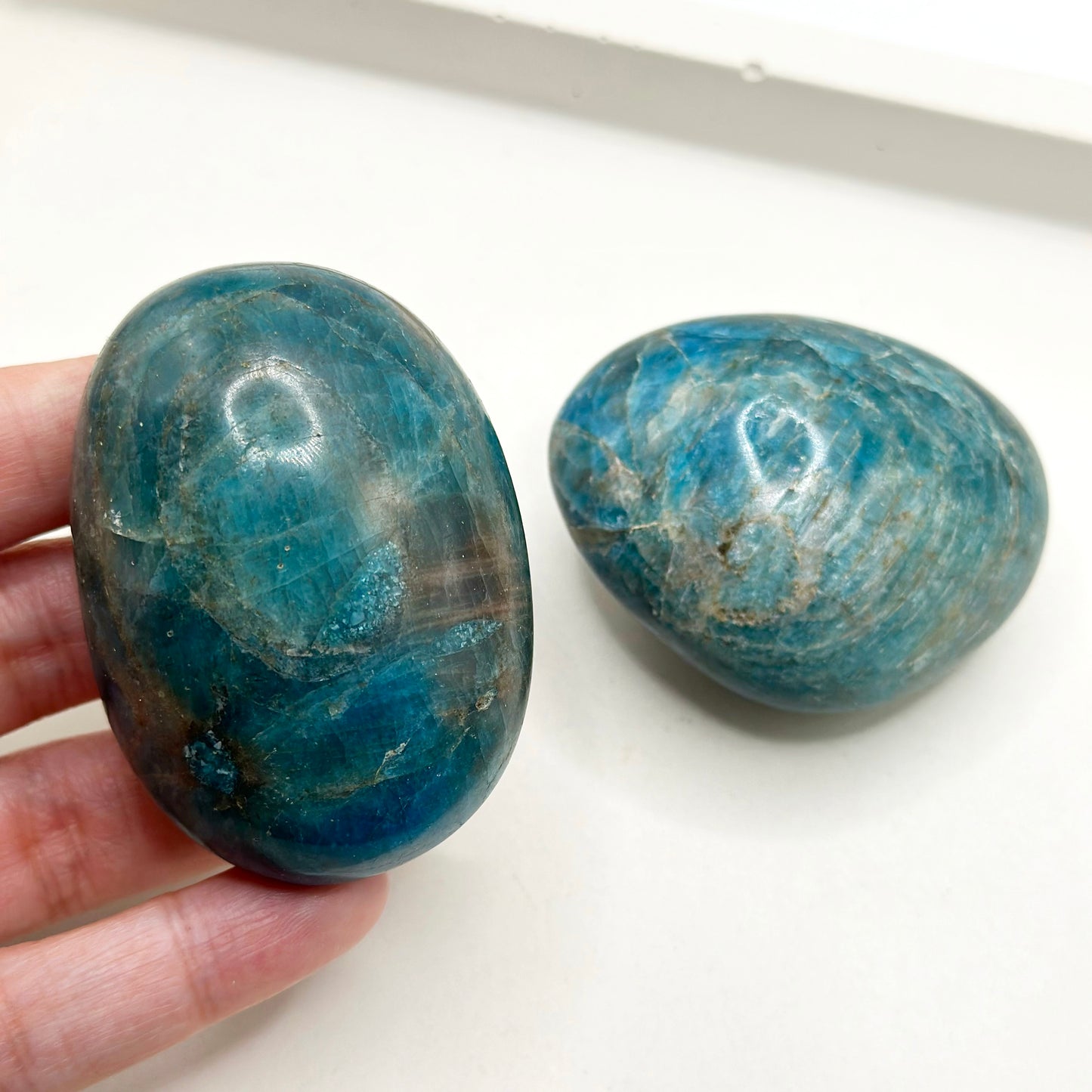 Blue Apatite Palm Stone