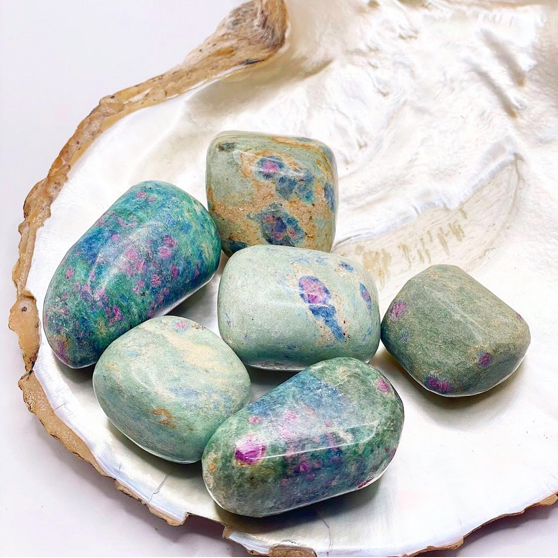 Ruby Fuchsite Tumbled Stones