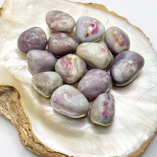 Pink Tourmaline & Lepidolite Tumbled Stone