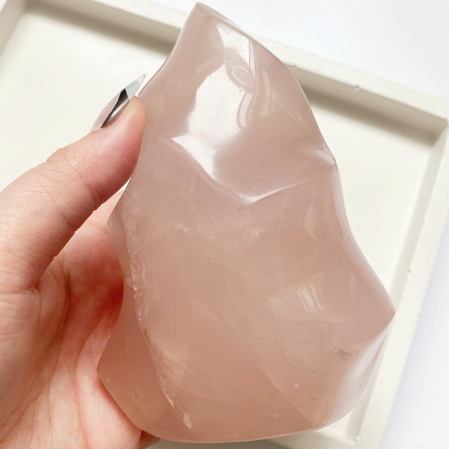 Rose Quartz Flame Freeform