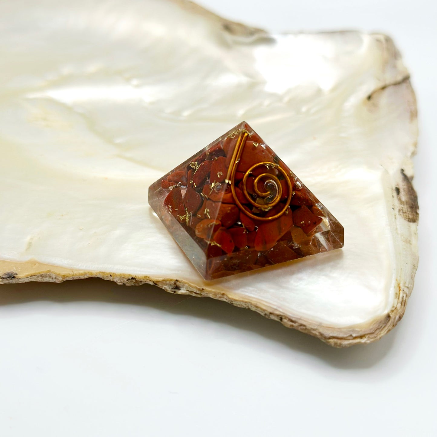 Red Jasper Orgonite Pyramid - Extra Small