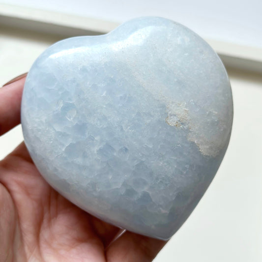 Blue Calcite Heart