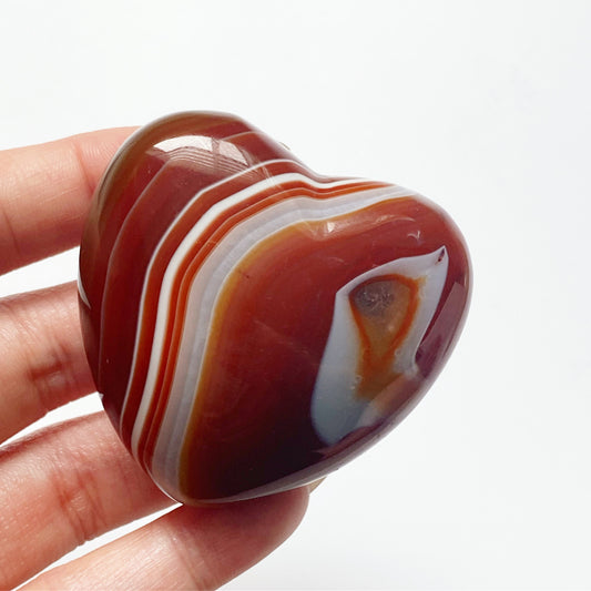 Carnelian Banded Heart