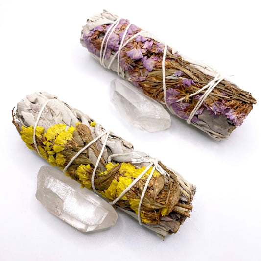 Sage infused with Yellow or Purple Sinuata