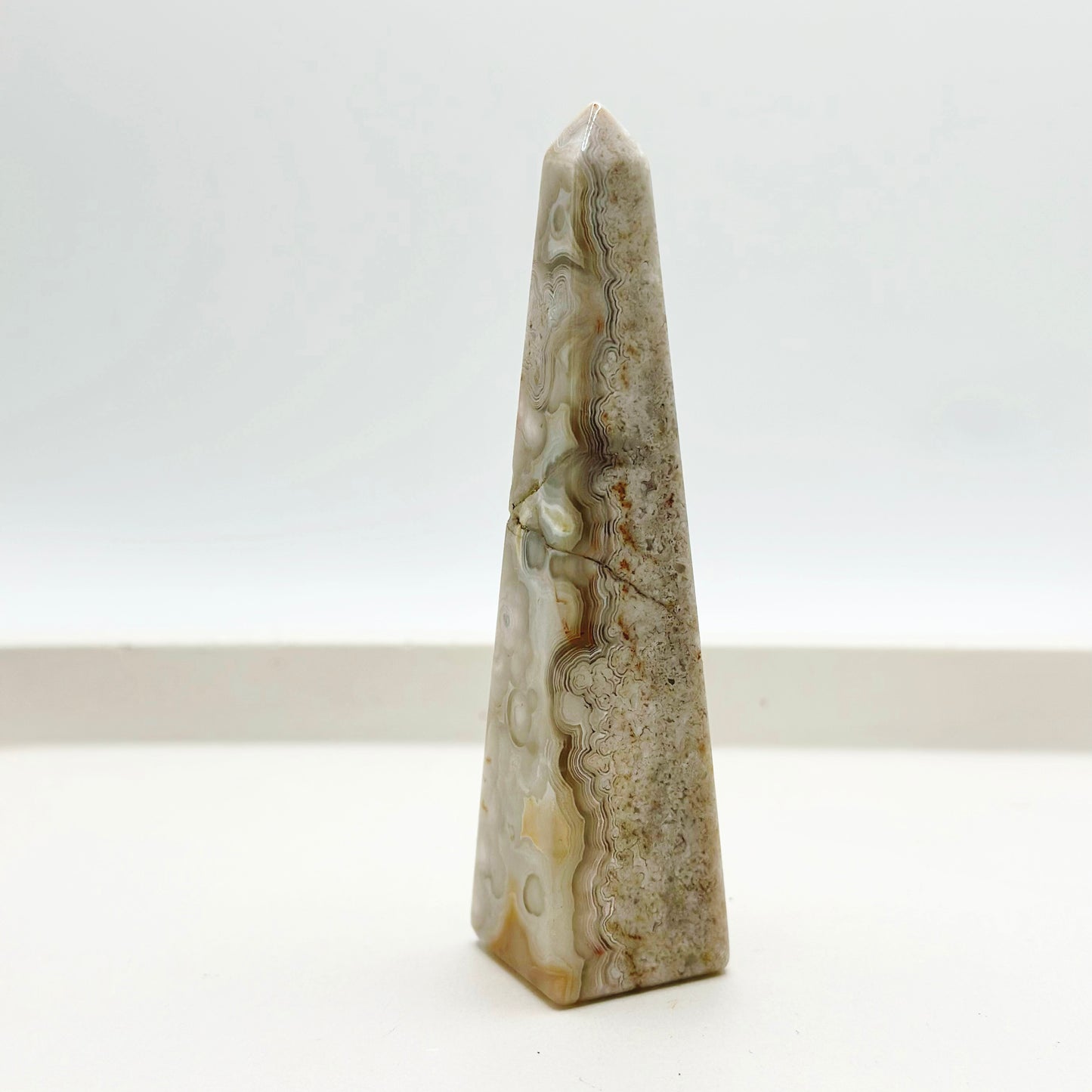 Crazy Lace Agate Obelisk