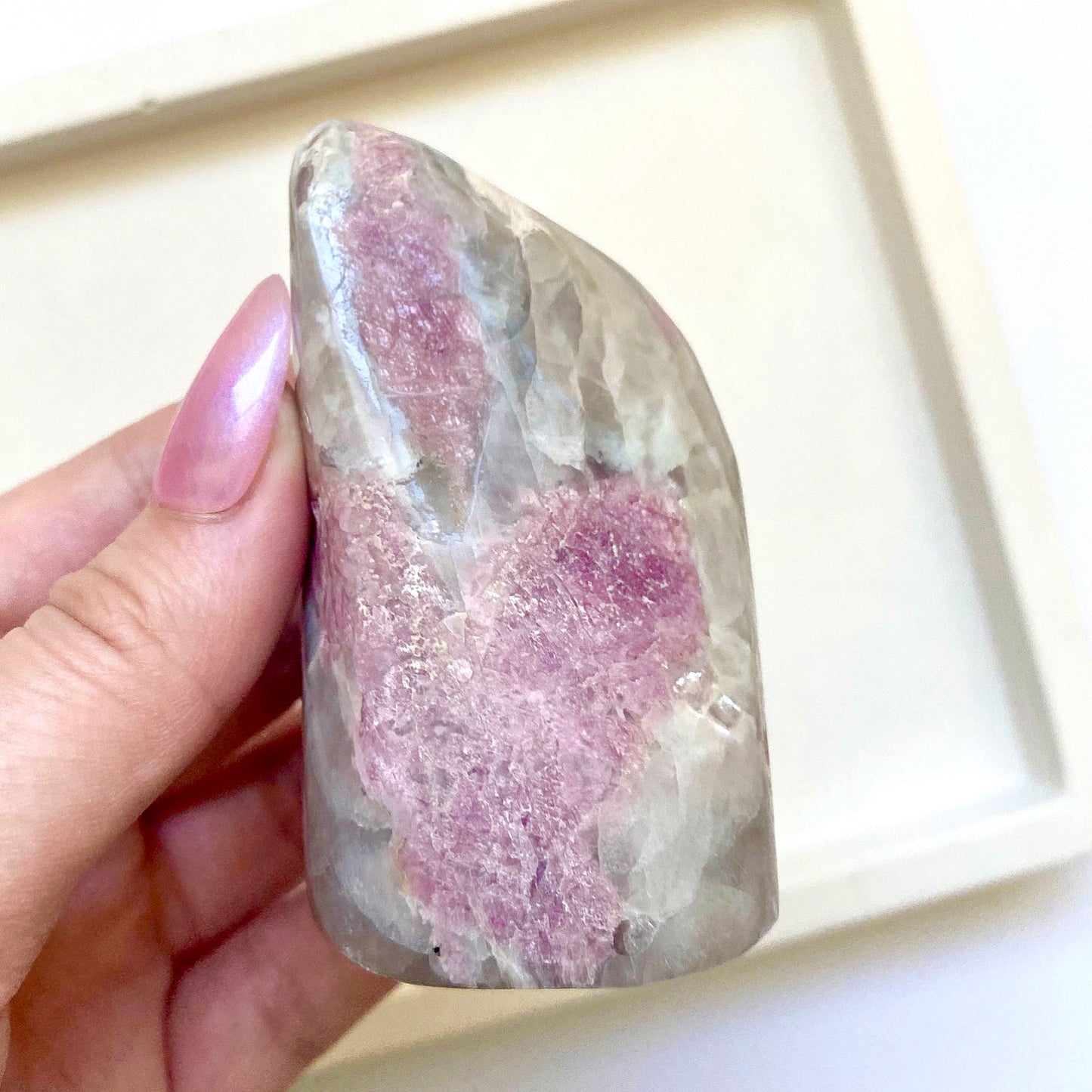 Pink Tourmaline In Quartz Freeform