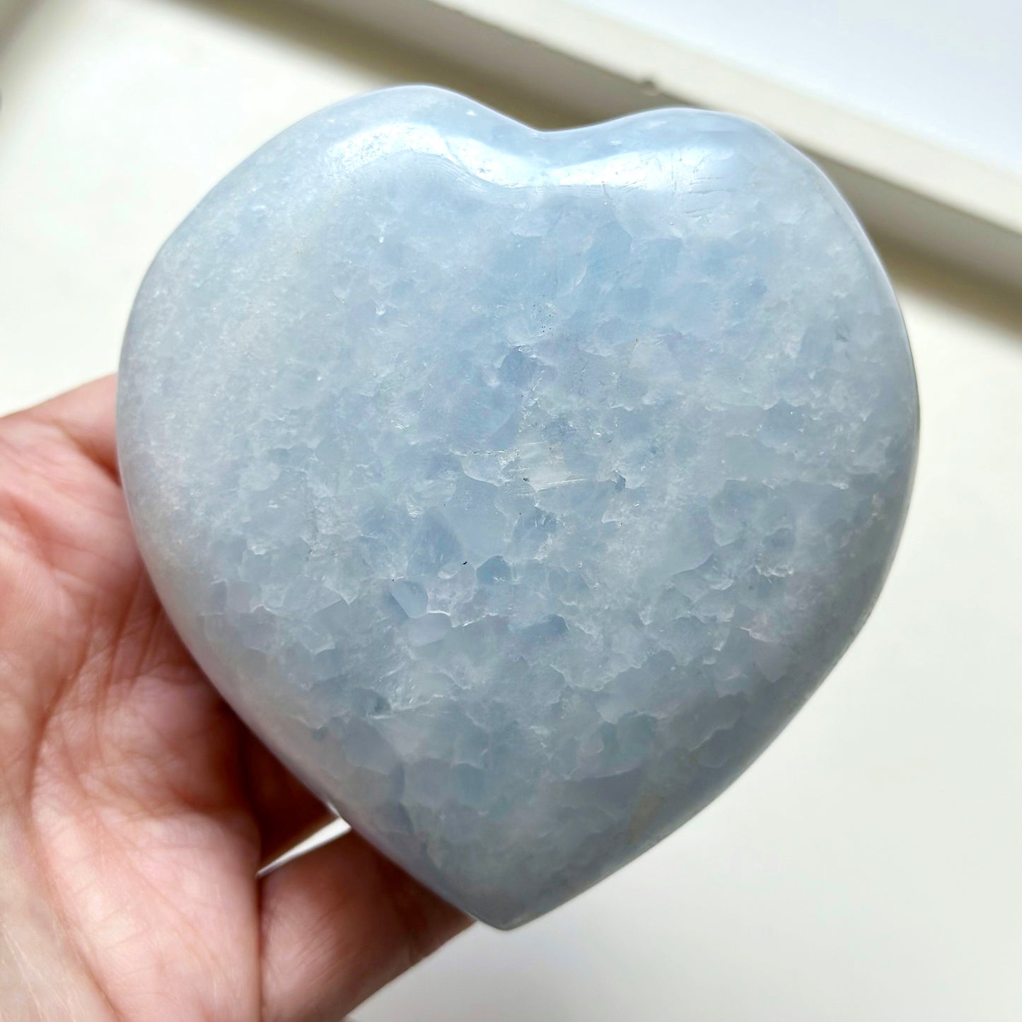 Blue Calcite Heart