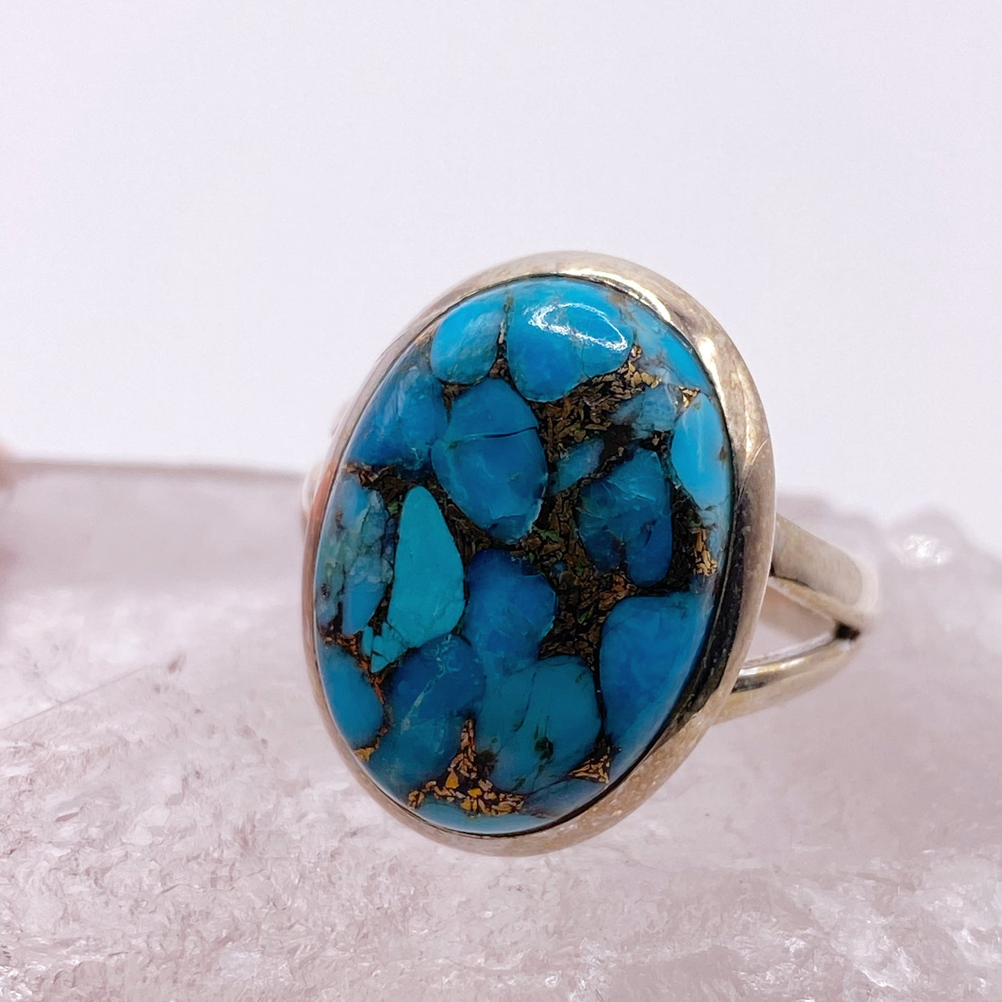 Turquoise Oval Ring - Size 7