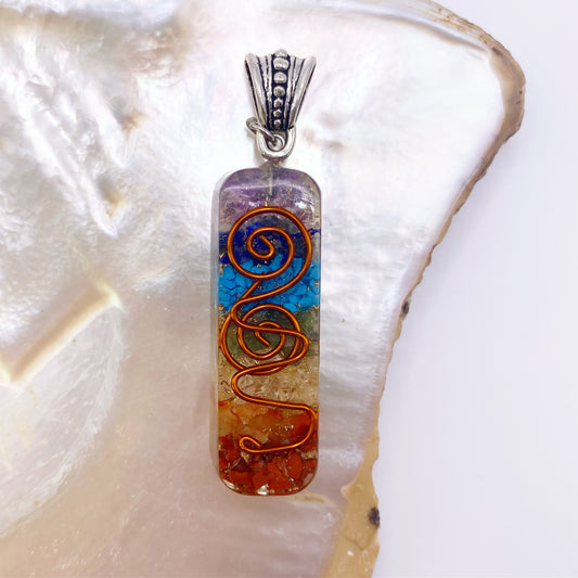 7 Chakra Orgonite Pendant