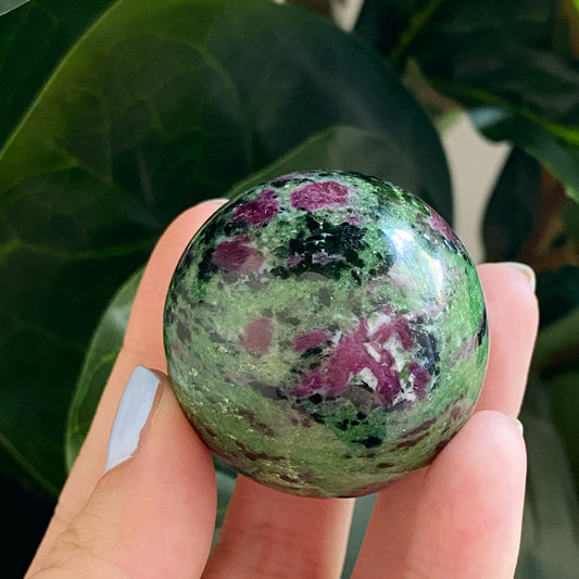 African Ruby in Zoisite Sphere - 125g