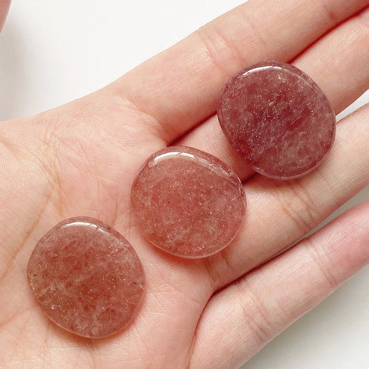 Strawberry Quartz Palm Stone Extra Small